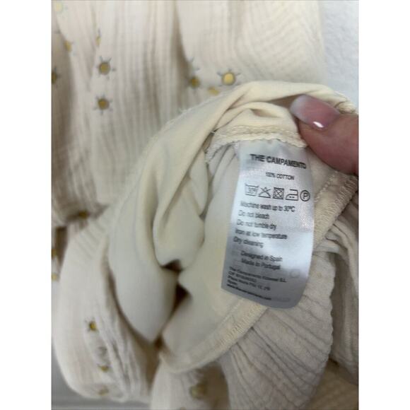 The Campamento SUNS Girls Dress Sz 7/8 Off White Cotton Summer Sun Beach Easter - Picture 10 of 11